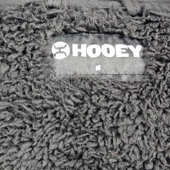 Hooey Men's Full Zip Sweater Jacket Fleece Lined Medium M Charcoal Black HJ093XH - Picture 6 of 11